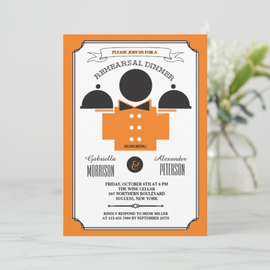 Catering Probe Abendessen Einladung (Stehend Vorderseite)