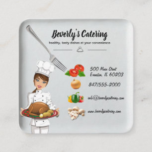 Catering Quadratische Visitenkarte