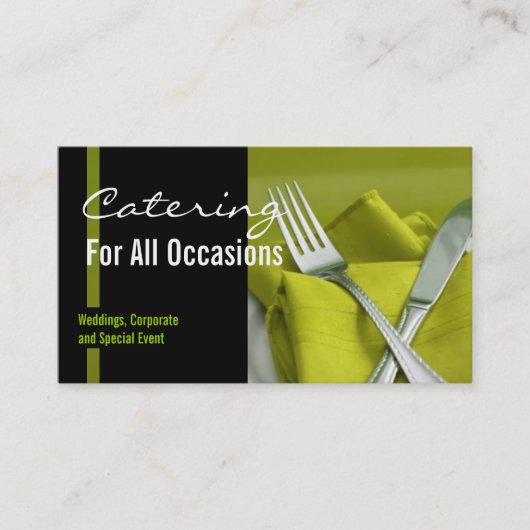 Catering Restaurant Business Card Visitenkarte (Vorderseite)