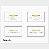 Catering-Restaurant des Goldmedaillen-Koch Rechteckiger Aufkleber (Blatt)