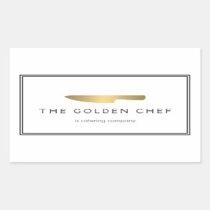 Catering-Restaurant des Goldmedaillen-Koch Rechteckiger Aufkleber