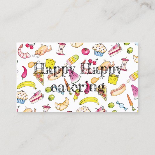 Catering Restaurant Eventplaner Lebensmittelgeschä Visitenkarte (Rückseite)