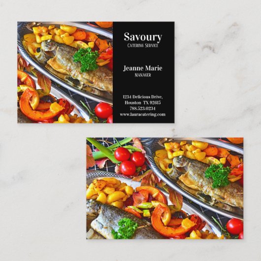 Catering-Restaurant Visitenkarte (Vorne/Hinten)