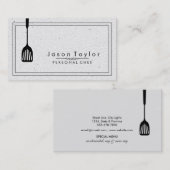 Catering Retro Stone Weiße Koch Schwarzer Whisky Visitenkarte (Vorne/Hinten)