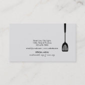 Catering Retro Stone Weiße Koch Schwarzer Whisky Visitenkarte (Rückseite)