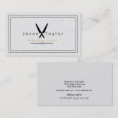 Catering Retro Stone Weißer Koch Messer überquert Visitenkarte (Vorne/Hinten)