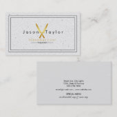 Catering-Retro weißes Kochs-Goldsteinmesser Visitenkarte (Vorne/Hinten)