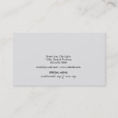 Catering-Retro weißes Kochs-Goldsteinmesser Visitenkarte (Rückseite)