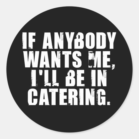 Catering Runder Aufkleber (Vorderseite)