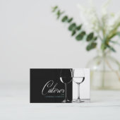 Catering Service Caterer Food Party Planer Visitenkarte (Stehend Vorderseite)