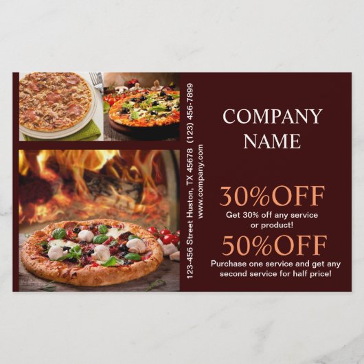 Catering-Service Deluxe Shop Italienische Pizza Flyer (Vorne)