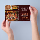 Catering-Service Deluxe Shop Italienische Pizza Flyer (Handgriff)