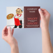Catering-Service Deluxe Shop Italienische Pizza Flyer (Handgriff)