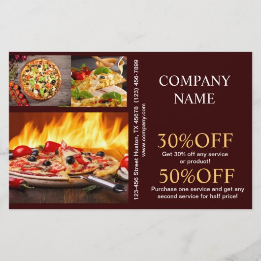 Catering-Service Deluxe Shop Italienische Pizza Flyer (Vorne)