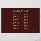 Catering-Service Deluxe Shop Italienische Pizza Flyer (Hinten)