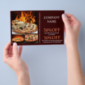 Catering-Service Deluxe Shop Italienische Pizza Flyer (Handgriff)