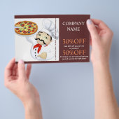 Catering-Service Deluxe Shop Italienische Pizza Flyer (Handgriff)
