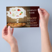 Catering-Service Deluxe Shop Italienische Pizza Flyer (Handgriff)