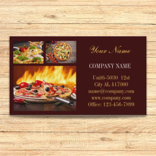 Catering-Service Deluxe Shop Italienische Pizza Visitenkarte