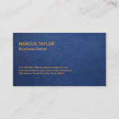 Catering Service | Hintergrund für blaues Leder Visitenkarte (Rückseite)