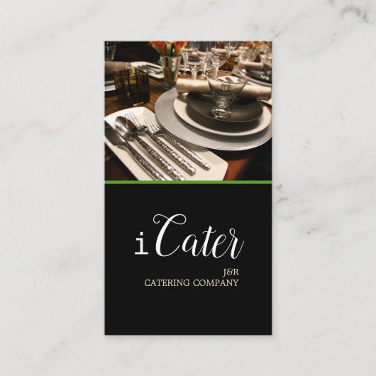 Catering Service, Lebensmittel, Party Planer Visitenkarte (Vorderseite)