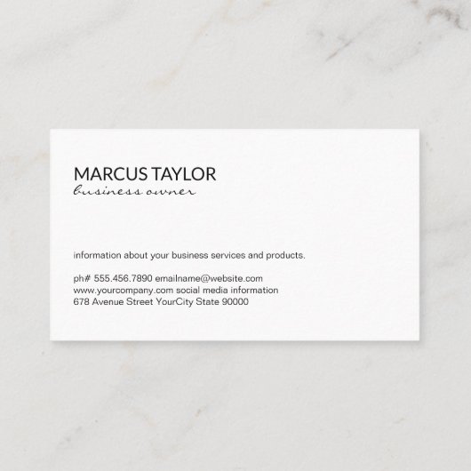 Catering Service | Lebensmittelindustrie | Koch Visitenkarte (Rückseite)