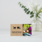Catering Service | Lieferung von Nahrungsmitteln | Visitenkarte (Stehend Vorderseite)