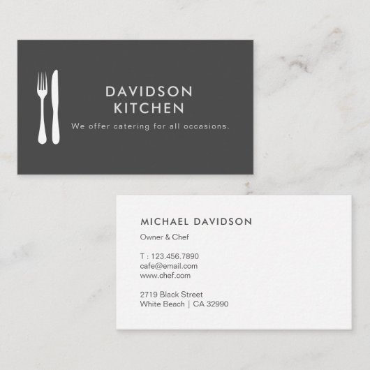 Catering Service Visitenkarte (Vorne/Hinten)