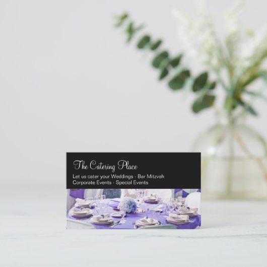 Catering Services Businesscards Visitenkarte (Stehend Vorderseite)