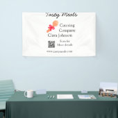 Catering Services fügen den Namen QR-Code Website  Banner (Messeveranstaltung)