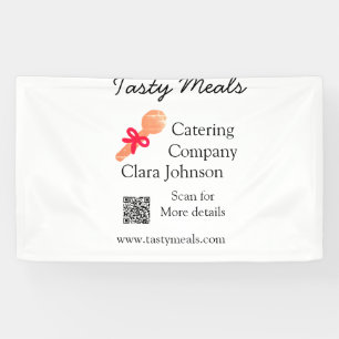 Catering Services fügen den Namen QR-Code Website  Banner
