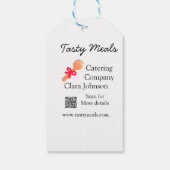 Catering Services fügen den Namen QR-Code Website Geschenkanhänger (Rückseite)