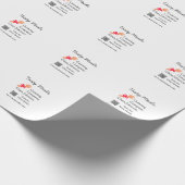 Catering Services fügen den Namen QR-Code Website Geschenkpapier (Ecke)
