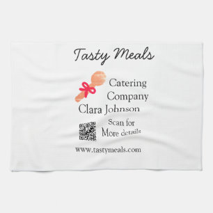 Catering Services fügen den Namen QR-Code Website  Geschirrtuch