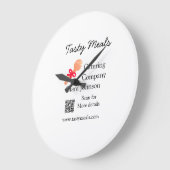 Catering Services fügen den Namen QR-Code Website Große Wanduhr (Winkel)