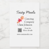 Catering Services fügen den Namen QR-Code Website  Lebensmitteletikett (Einzelnes Label)