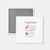 Catering Services fügen den Namen QR-Code Website Magnet (Vorderseite/Rückseite)