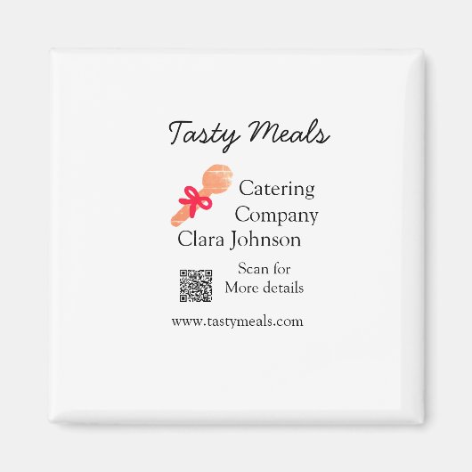 Catering Services fügen den Namen QR-Code Website Magnet (Vorne)