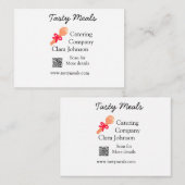 Catering Services fügen den Namen QR-Code Website Mitteilungskarte (Vorne/Hinten)