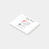 Catering Services fügen den Namen QR-Code Website  Post-it Klebezettel (angewinkelt)