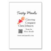 Catering Services fügen den Namen QR-Code Website Tischnummer (Rückseite)
