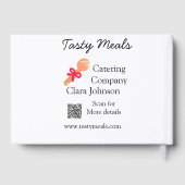 Catering-Services Name QR-Code Website Bäckerei Gästebuch (Rückseite)