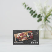 Catering Social Media QR-Code Visitenkarte (Stehend Vorderseite)