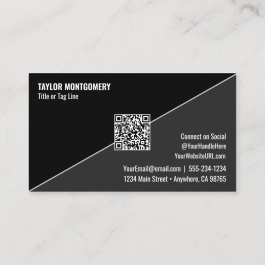 Catering Social Media QR-Code Visitenkarte (Rückseite)