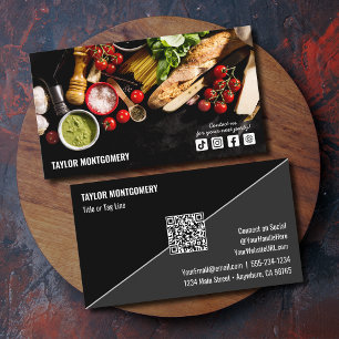 Catering Social Media QR-Code Visitenkarte