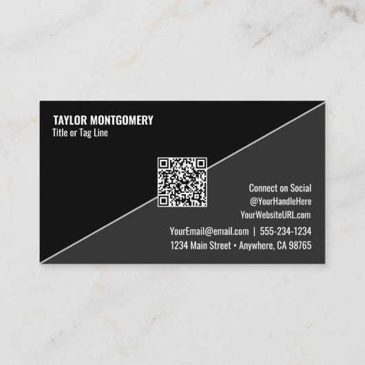 Catering Social Media QR Code Visitenkarte (Rückseite)