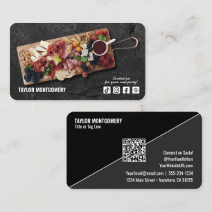 Catering Social Media QR-Code Visitenkarte