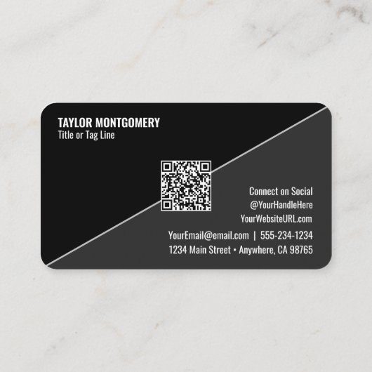 Catering Social Media QR Code Visitenkarte (Rückseite)