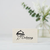 Catering Tray Ornament - Schwarz Visitenkarte (Stehend Vorderseite)