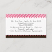 Catering und Veranstaltungen Schokolade No Logo Visitenkarte (Rückseite)